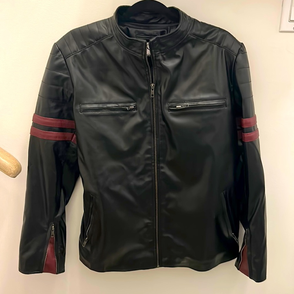 Faux leather jacket for men
